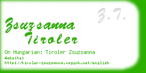 zsuzsanna tiroler business card